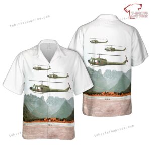 US Army 498th Medical Company UH-1D, 1967 MedEvac Air Ambulance Hawaiian Shirt