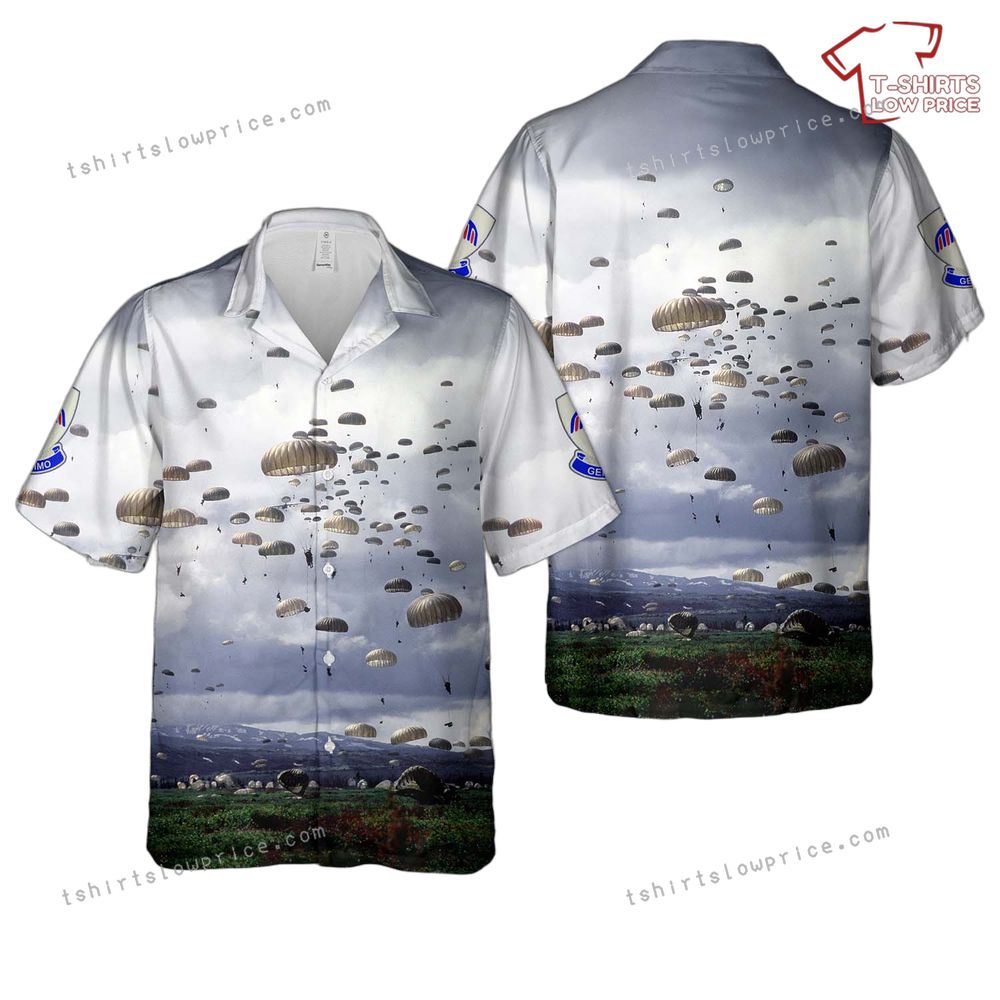 US Army 501st Infantry Regiment (United States) Parachute jumps in Alaska Hawaiian Shirt US Army 501st Infantry Regiment United States Parachute jumps in Alaska Hawaiian Shirt 1