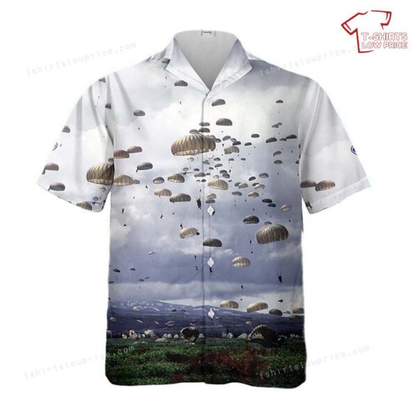 US Army 501st Infantry Regiment (United States) Parachute jumps in Alaska Hawaiian Shirt US Army 501st Infantry Regiment (United States) Parachute jumps in Alaska Hawaiian Shirt