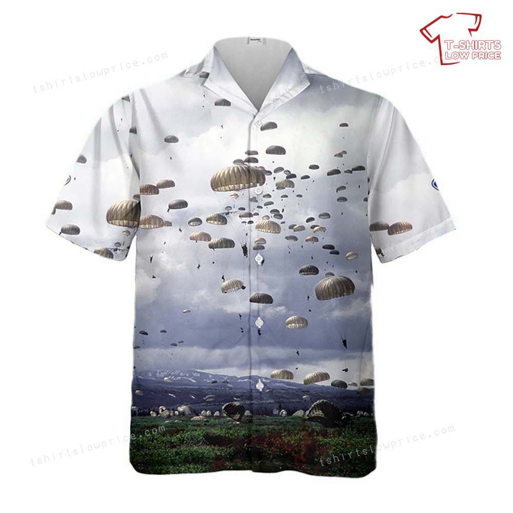 US Army 501st Infantry Regiment United States Parachute jumps in Alaska Hawaiian Shirt 2 US Army 501st Infantry Regiment United States Parachute jumps in Alaska Hawaiian Shirt 2