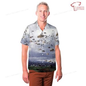 US Army 501st Infantry Regiment United States Parachute jumps in Alaska Pocket Hawaiian Shirt 3