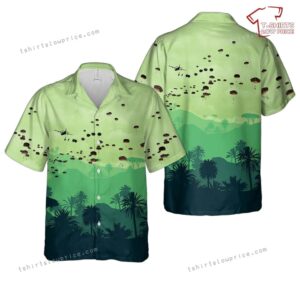 US Army 82nd Airborne Division jump at Holland Drop Zone at Fort Bragg, N.C Hawaiian Shirt