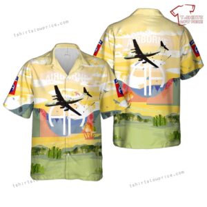 US Army 82nd Airborne troops jump from C-141B over Honduras 1988 Hawaiian Shirt