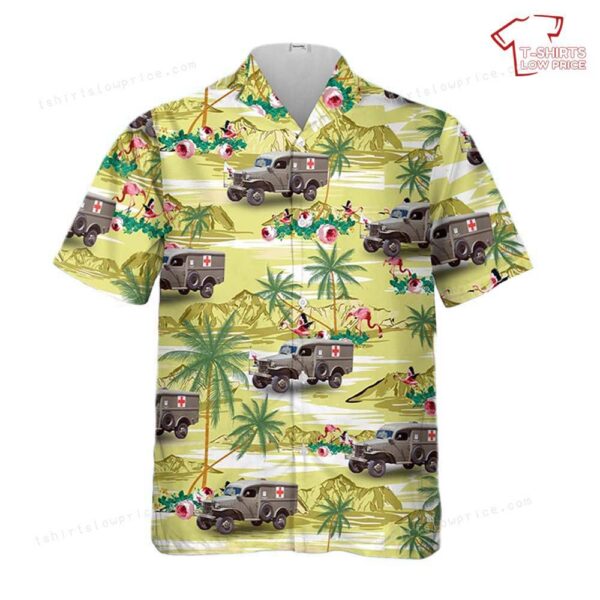 US Army 1941 Dodge WC-18 Ambulance Hawaiian Shirt US Army 1941 Dodge WC-18 Ambulance Hawaiian Shirt