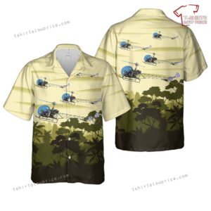 US Army 1952 Bell Model 47 – OH-13E MASH 4077 Hawaiian Shirt