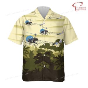 US Army 1952 Bell Model 47 – OH-13E MASH 4077 Hawaiian Shirt
