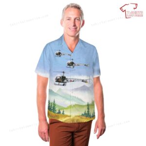 US Army 1954 Bell 47G Hawaiian Shirt 3