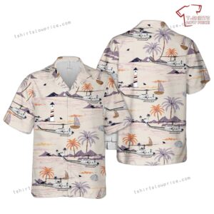 US Army Air Ambulance Detachment UH-1V Iroquois FLAT IRON Air Ambulance-Crash-Rescue Hawaiian Shirt