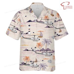 US Army Air Ambulance Detachment UH-1V Iroquois FLAT IRON Air Ambulance-Crash-Rescue Hawaiian Shirt