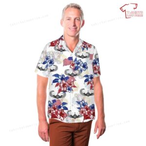 US Army Air Assault Wings 4th Of July Hawaiian Shirt 3