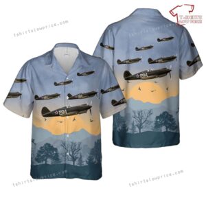US Army Air Corps Curtiss P-40B Hawaiian Shirt