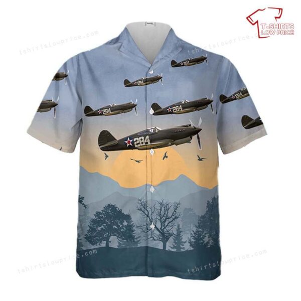 US Army Air Corps Curtiss P-40B Hawaiian Shirt