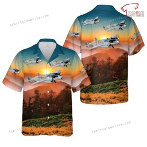 US Army Air Corps Lockheed P-38 Lightning Putt Putt Maru World War II-era American Hawaiian Shirt