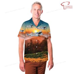 US Army Air Corps Lockheed P 38 Lightning Putt Putt Maru World War II era American Hawaiian Shirt 3