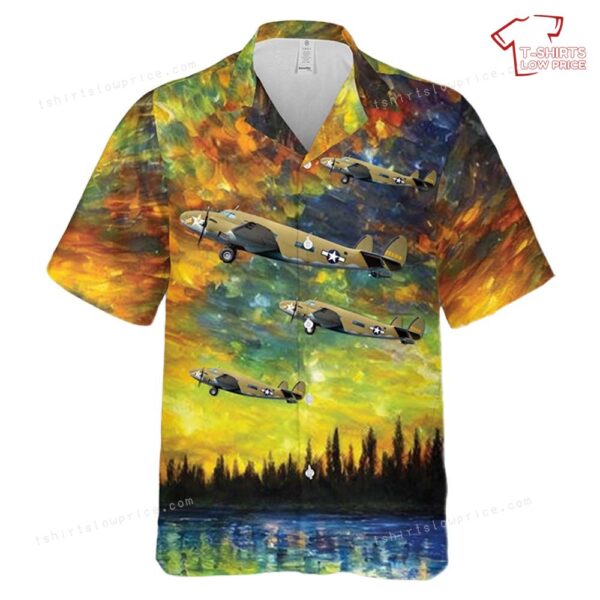 US Army Air Force (USAAF) Lockheed C-60A Lodestar 42-55918 Hawaiian Shirt US Army Air Force (USAAF) Lockheed C-60A Lodestar 42-55918 Hawaiian Shirt