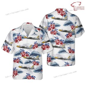 US Army Air Force B-26B Marauder 6B-T IK-111 9TH AIR FORCE, 599TH BOMB SQUADRON, 397TH BOMB GROUP D-DAY, June 1944 Hawaiian Shirt