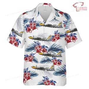 US Army Air Force B-26B Marauder 6B-T IK-111 9TH AIR FORCE, 599TH BOMB SQUADRON, 397TH BOMB GROUP D-DAY, June 1944 Hawaiian Shirt