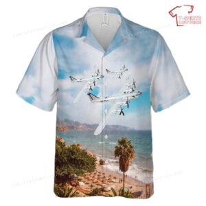 US Army Air Forces 875th BS Boeing B-29 Superfortress T Square 54 Hawaiian Shirt