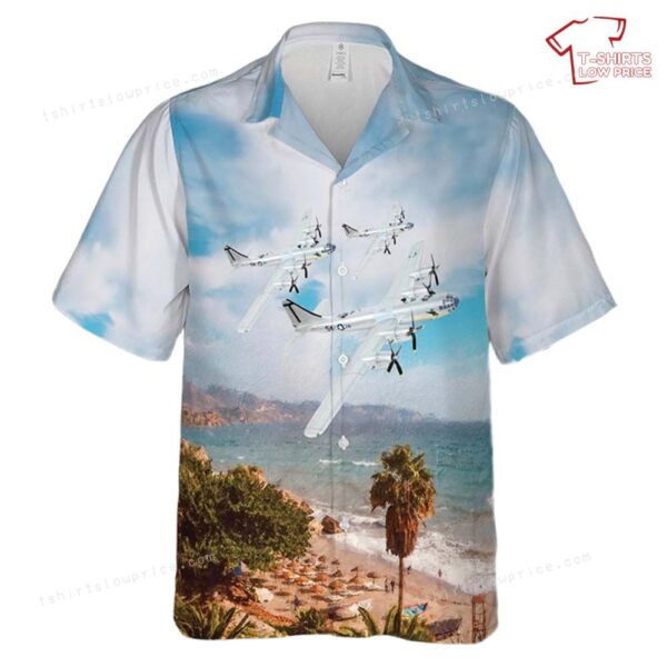 US Army Air Forces 875th BS Boeing B-29 Superfortress T Square 54 Hawaiian Shirt US Army Air Forces 875th BS Boeing B-29 Superfortress T Square 54 Hawaiian Shirt