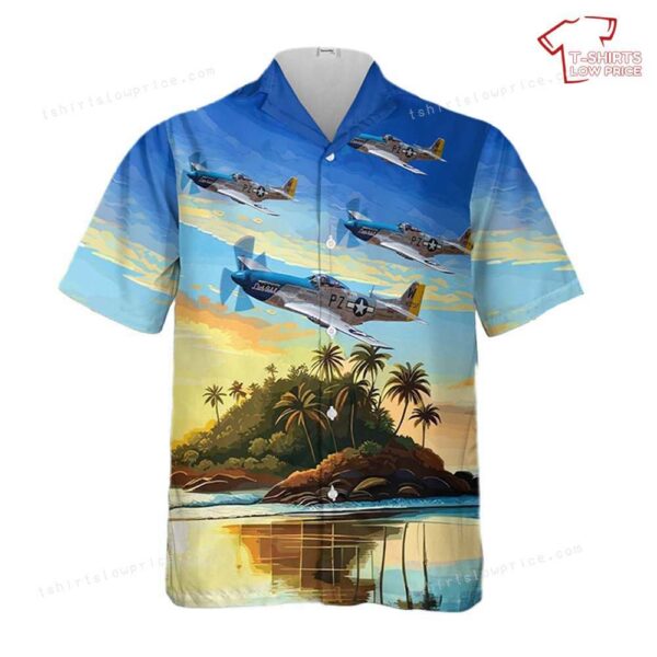 US Army Air Forces North American P-51 Mustang Little Rebel Hawaiian Shirt US Army Air Forces North American P-51 Mustang Little Rebel Hawaiian Shirt