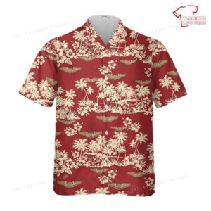 US Army Air Forces USAAF Liaison Pilot Wing In WWII Hawaiian Shirt