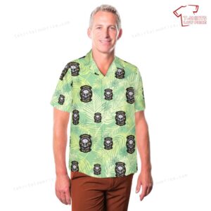 US Army Airborne Ranger7th Infantry Division L Recon Scout Hawaiian Shirt 3