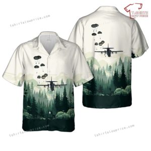 US Army And Japanese Paratroopers Descend on Guam during Exercise Forager 21 Hawaiian Shirt