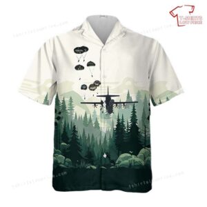 US Army And Japanese Paratroopers Descend on Guam during Exercise Forager 21 Hawaiian Shirt