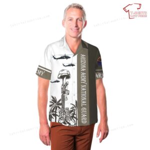 US Army Arizona Army National Guard 2 285th Assault Helicopter Battalion UH 60L Black Hawk Hawaiian Shirt 3