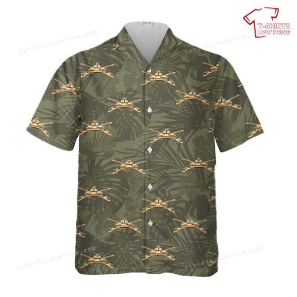US Army Armor Officer Branch Insignia Hawaiian Shirt US Army Armor Officer Branch Insignia Hawaiian Shirt
