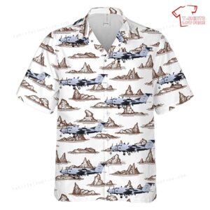 US Army Aviation Branch Beechcraft RC-12X Guardrail Hawaiian Shirt