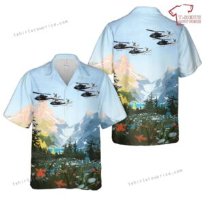 US Army Aviation Helicopter Demonstration Team Sky Soldiers Hawaiian Shirt