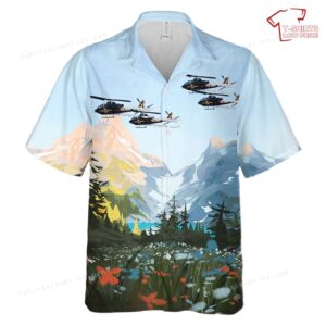 US Army Aviation Helicopter Demonstration Team Sky Soldiers Hawaiian Shirt