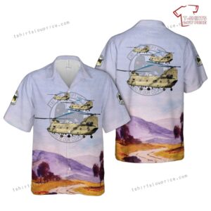 US Army B Co 1-214th Avn Big Windy Ch-47 Hawaiian Shirt