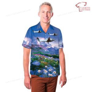 US Army Beechcraft MC 12W Liberty Hawaiian Shirt 3