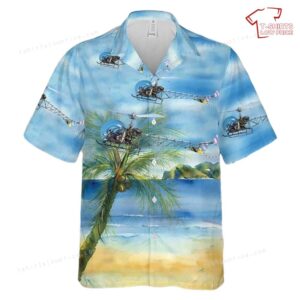 US Army Bell 47 Hawaiian Shirt