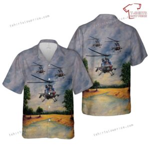 US Army Bell Helicopter OH-58F Hawaiian Shirt