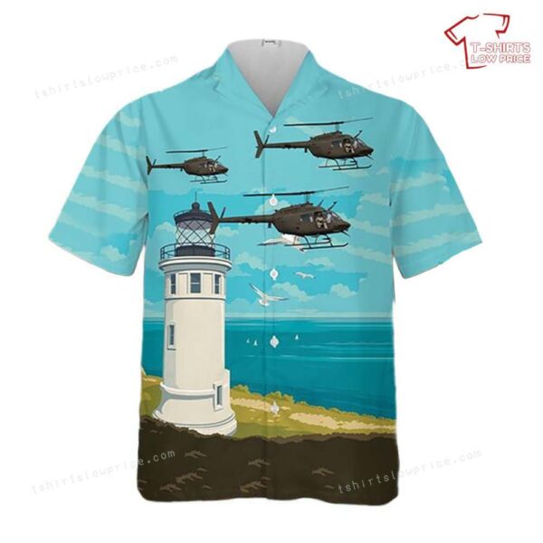 US Army Bell OH-58A Kiowa Hawaiian Shirt US Army Bell OH-58A Kiowa Hawaiian Shirt