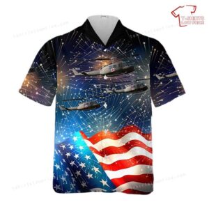 US Army Bell UH-1V Iroquois (205), 4th Of July Hawaiian Shirt
