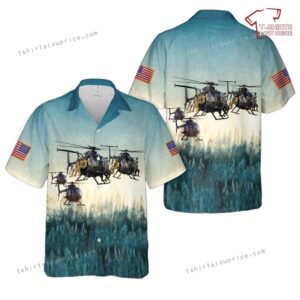 US Army Boeing AH-6 The Little Bird Hawaiian Shirt