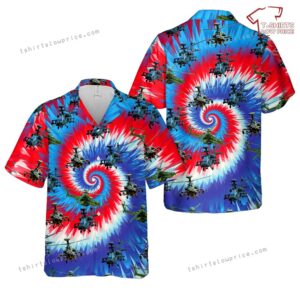 US Army Boeing AH-64 Apache, 4th Of July Hawaiian Shirt
