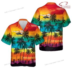 US Army Boeing AH-64E Apache Guardian Hawaiian Shirt