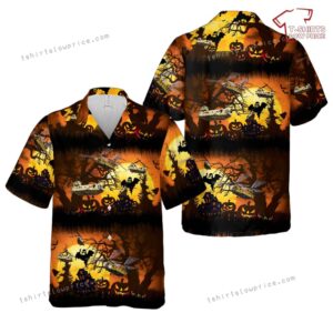 US Army Boeing CH-47 Chinook Halloween Hawaiian Shirt
