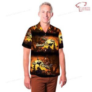 US Army Boeing CH 47 Chinook Halloween Hawaiian Shirt 3