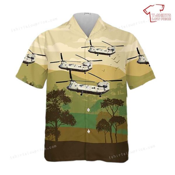 US Army Boeing CH-47F Chinook (414) Hawaiian Shirt US Army Boeing CH-47F Chinook (414) Hawaiian Shirt