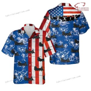 US Army Boeing MH-47-G Beast Chinook 160th SOAR Night Stalkers, 4th Of July Hawaiian Shirt