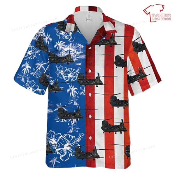 US Army Boeing MH-47-G Beast Chinook 160th SOAR Night Stalkers, 4th Of July Hawaiian Shirt US Army Boeing MH-47-G Beast Chinook 160th SOAR Night Stalkers, 4th Of July Hawaiian Shirt