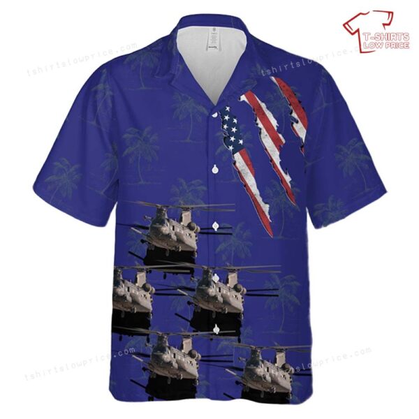US Army Boeing-Vertol MH-47E Chinook, 160th SOAR Night Stalkers Hawaiian Shirt