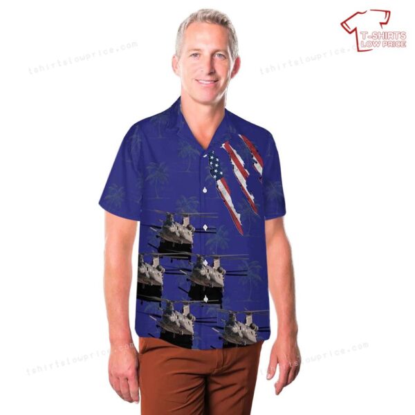 US Army Boeing-Vertol MH-47E Chinook, 160th SOAR Night Stalkers Hawaiian Shirt