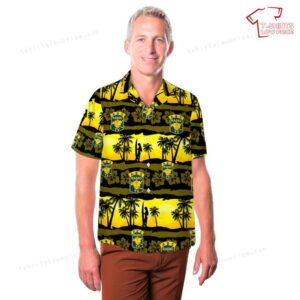 US Army Broadcasting Service Unit Crest Hawaiian Shirt 3